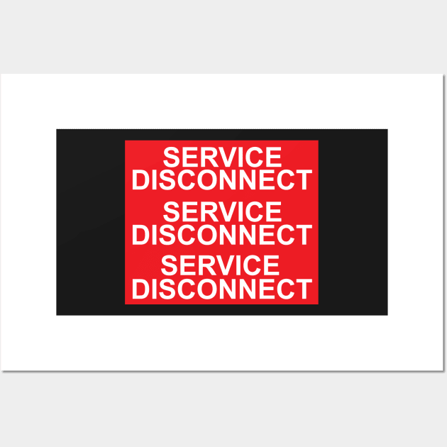 Electric Service Disconnect Labels Wall Art by MVdirector